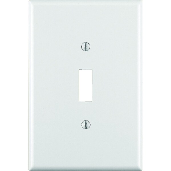 Leviton Leviton White 1 gang Thermoset Plastic Toggle Wall Plate 1 pk 88101-000 - main
